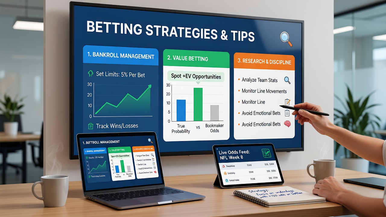 Detailed view of data analysis tools and odds comparison interfaces