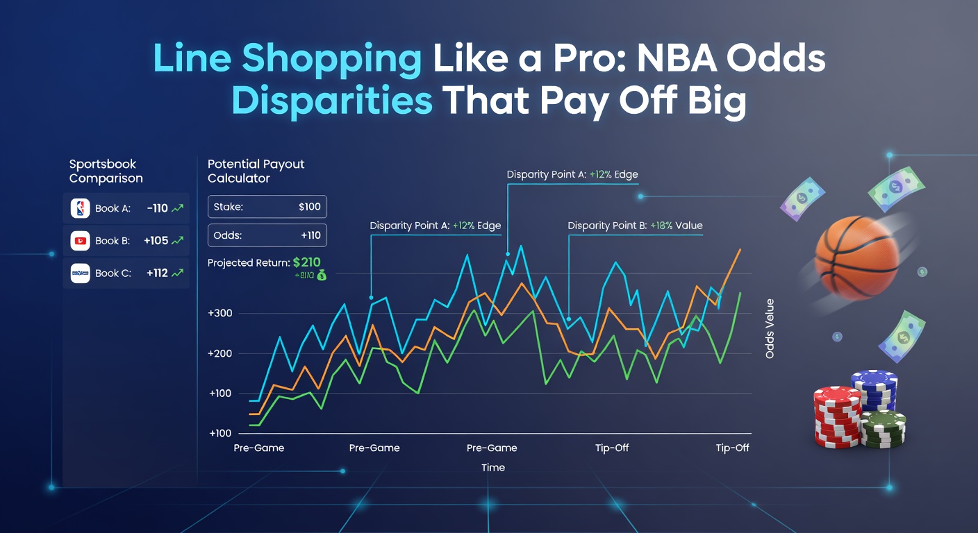 Chart displaying NBA odds variations across sportsbooks for a recent high-profile game