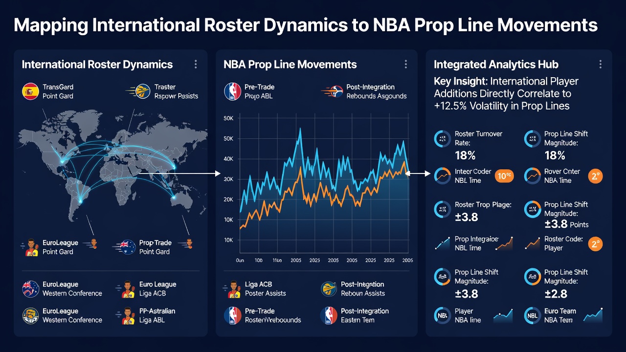 Chart showing prop line adjustments following international roster changes